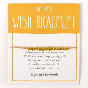 NWT Cupcakes & Cartwheels Hapiness Wish Bracelet Yellow